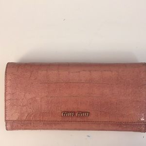 Miu miu patent wallet